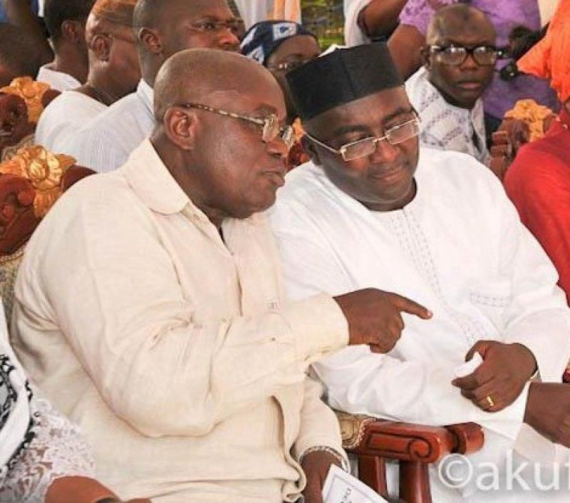 Nana Addo (L) with his running mate Dr. Bawumia