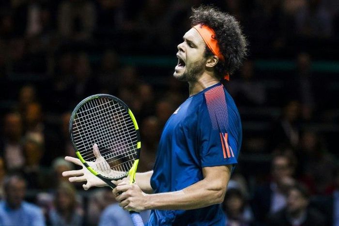 Jo-Wilfried Tsonga of France during the final match of the ABN Amro World Tennis Tournament in Rotterdam, on February 19, 2017