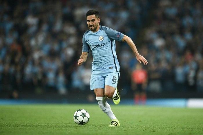 Manchester City's German midfielder Ilkay Gundogan pictured during their Champions League group C match against Borussia Monchengladbach at the Etihad stadium in Manchester, northwest England, on September 14, 2016