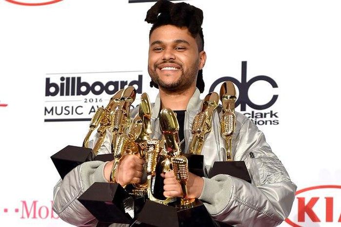 The Weeknd poses in the press room during the 2016 Billboard Music Awards at T-Mobile Arena on May 22, 2016 in Las Vegas.