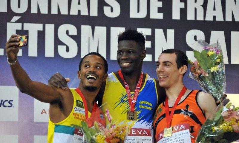 France's former (C) 400 m indoor champion, Toumany Coulibaly, seen in 2015, had already been sentenced for a series of burglaries in 2013 and 2014