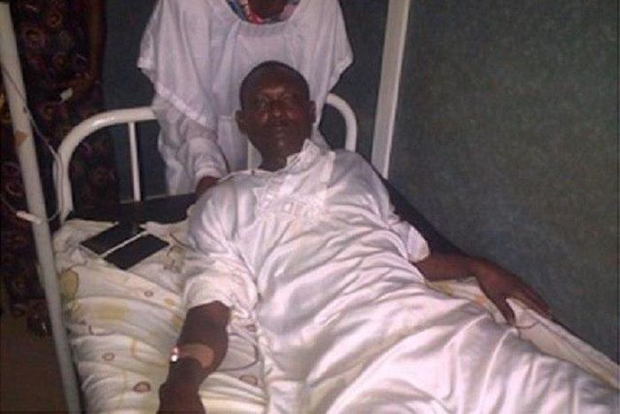 The injured Pastor Johnson Dominic