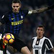 Inter Milan's forward Mauro Icardi, pictured on February 5, 2017, expressed his ire by "making insults and rude gestures to the referee as well as kicking the ball at him, without hitting him"