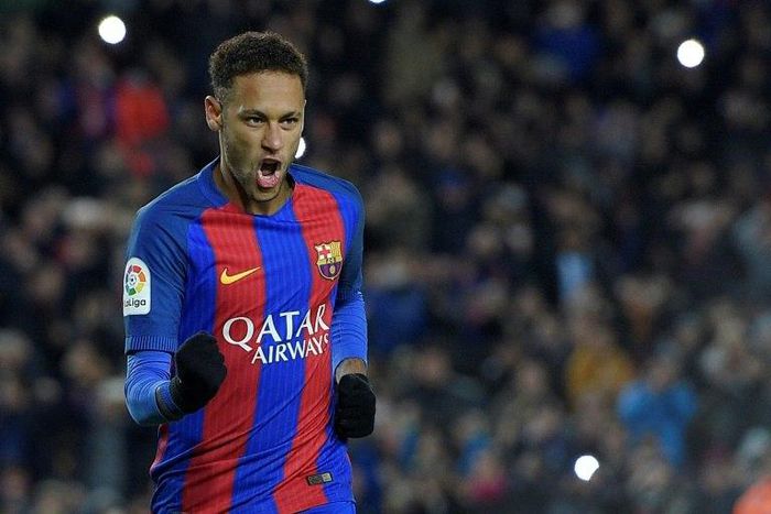 Barcelona's forward Neymar, pictured in January 2017, promised, "Against PSG we will run and fight and then we will see what happens"