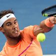 Spain's Rafael Nadal serves against Alexandr Dolgopolov of Ukraine at the Brisbane International on January 3, 2017
