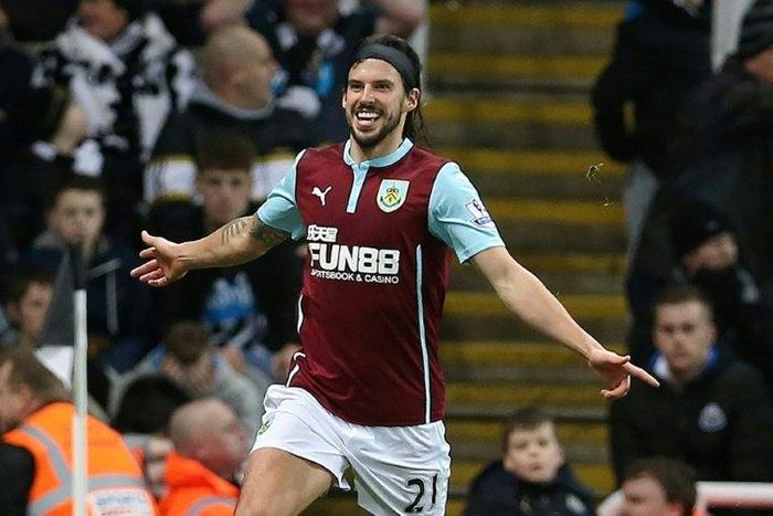 Burnley's midfielder George Boyd, pictured in 2015, scored in the second half against Stoke