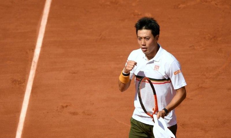 Kei Nishikori, pictured at the 2017 French Open, will face off with Andy Murray, although Nishikori does not remember winning the last time they played