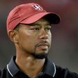Tiger Woods looks on from the sidelines during an NCAA football game between the Washington State Cougars and Stanford Cardinal, at Stanford Stadium in Palo Alto, California, on October 8, 2016