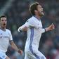 Chelsea's Marcos Alonso (R) celebrates scoring their third goal from a free kick during their match against Bournemouth at the Vitality Stadium in Bournemouth, southern England on April 8, 2017
