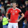 Wales' forward Gareth Bale reacts at the final whistle in the World Cup 2018 qualification match between Wales and Serbia November 12, 2016
