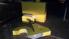 Damaged Standee