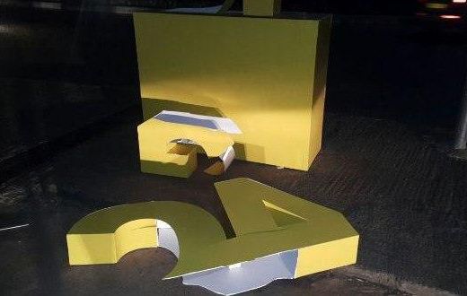 Damaged Standee