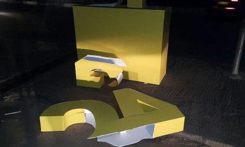 Damaged Standee