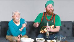 Grandson introduces weed to his grandmother.