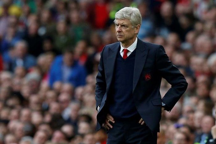 Arsenal's manager Arsene Wenger watches from the touchline at The Emirates in London, on April 2, 2017