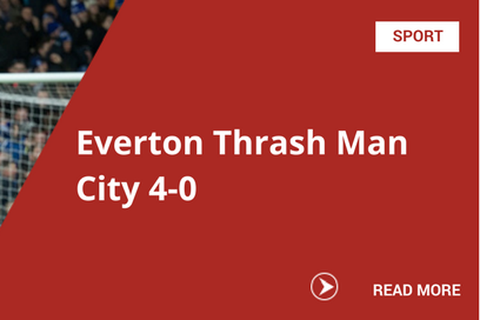 Everton Thrash Man City 4-0