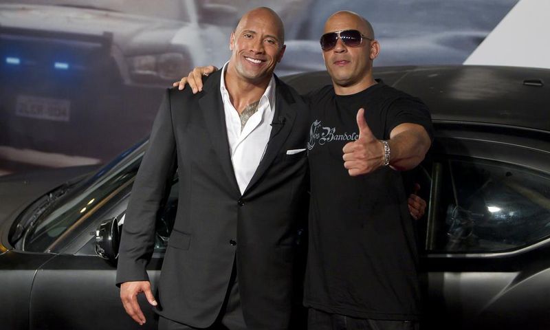 Dwayne 'The Rock' Johnson and Vin Diesel.