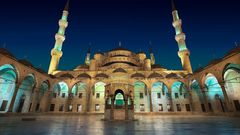 The Sultanahmet Mosque, also known as Blue Mosque