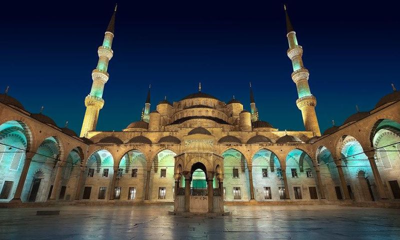 The Sultanahmet Mosque, also known as Blue Mosque