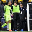 Tim Howard of the United States is helped off of the field after being injured on November 11, 2016 in Columbus, Ohio