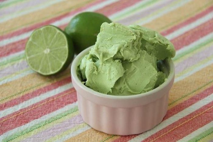 Avocado lime ice cream