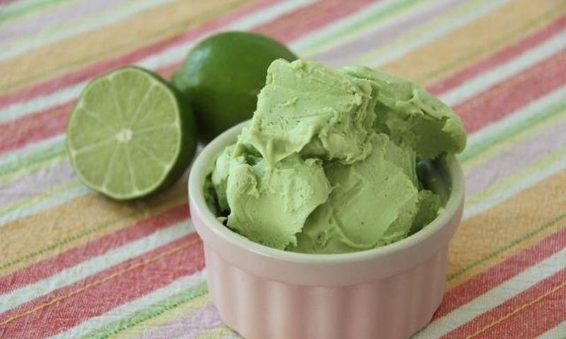 Avocado lime ice cream