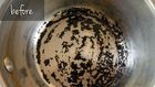 Cleaning a burnt pot
