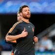 Real Madrid's midfielder Xabi Alonso takes part in a training session in Lisbon on May 23, 2014