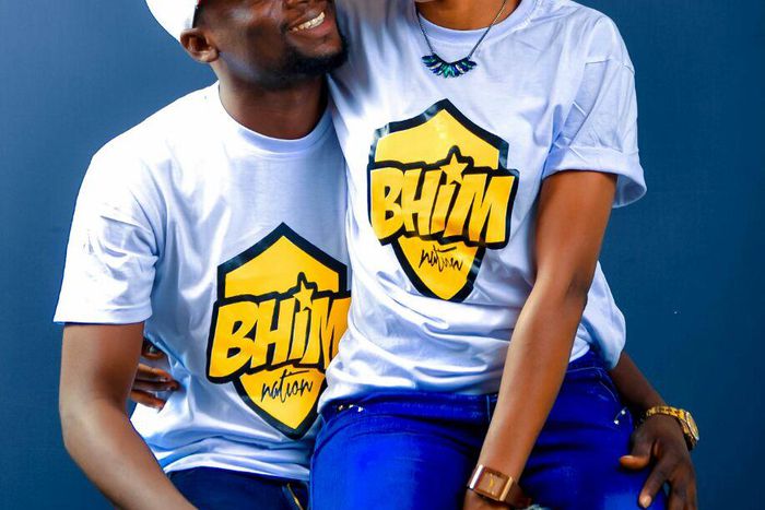 Couple rocks Stonebwoy’s customised 'Bhim Nation' tees for pre-wedding photoshoot