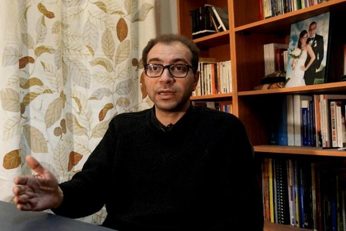 Egyptian rights activist Mohamed Lotfi speaks to AFP in Cairo on January 2, 2019