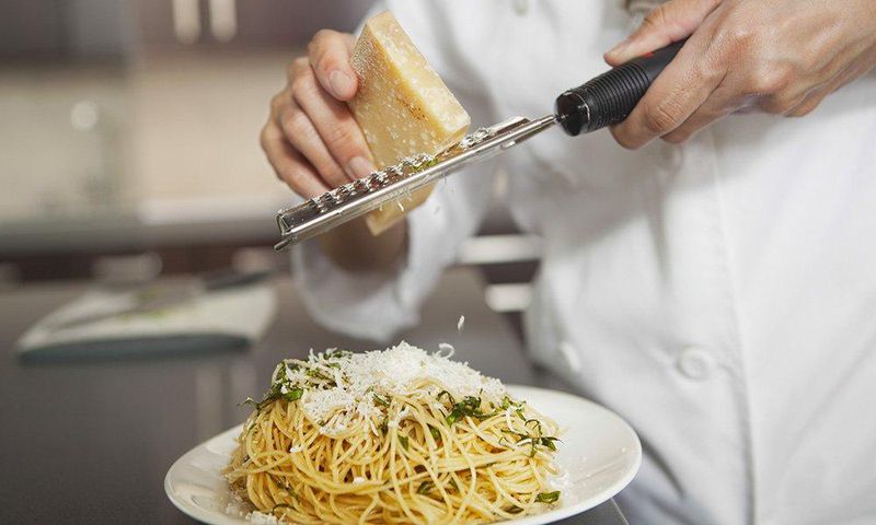 Italian pasta with cheese.