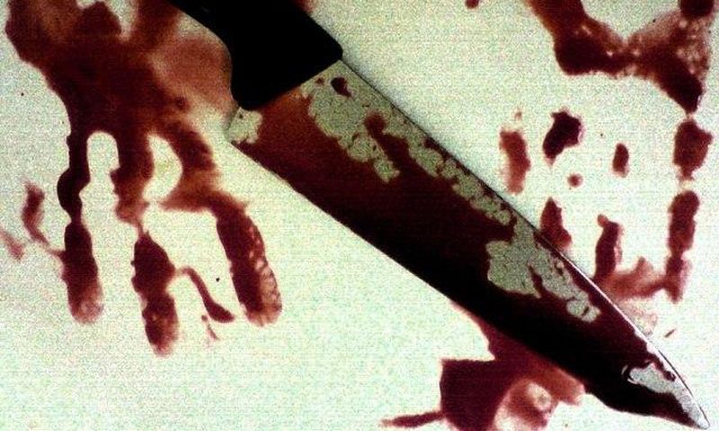 Bloodied knife