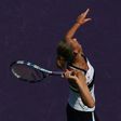 Karolina Pliskova of the Czech Republic serves against Madison Brengle of the US during their Miami Open second round match, at Crandon Park Tennis Center in Key Biscayne, Florida, on March 23, 2017