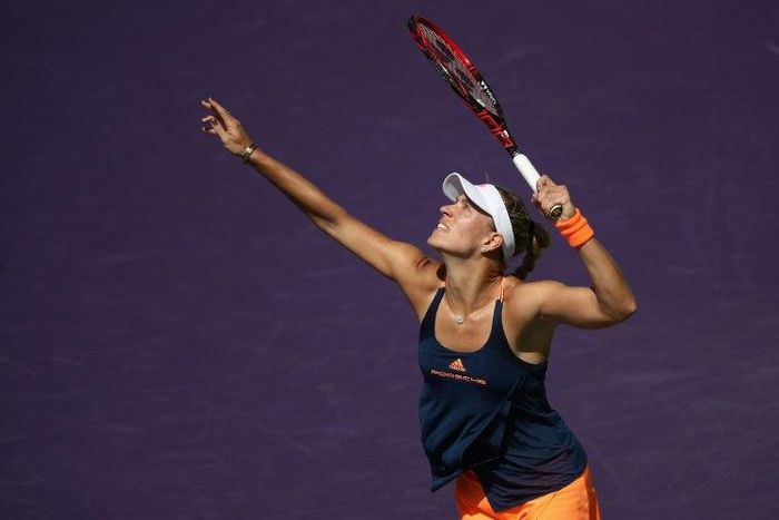 Angelique Kerber (pictured) regained the world number one ranking in March with Serena Williams idled by injury