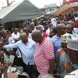 Commercial activity came to a halt at the arrival of the NPP flagbearer