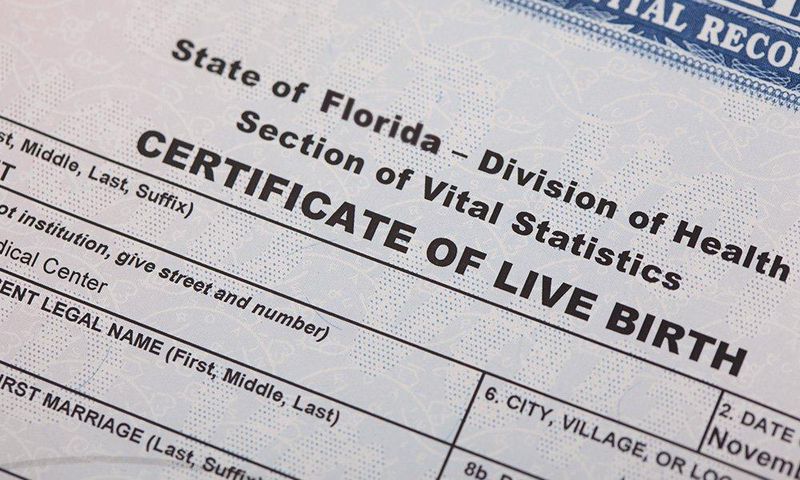 Birth certificate for miscarriage