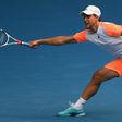 Austria's Dominic Thiem hits a return against Belgium's David Goffin during their men's singles fourth round match on day eight of the Australian Open tennis tournament in Melbourne on January 23, 2017