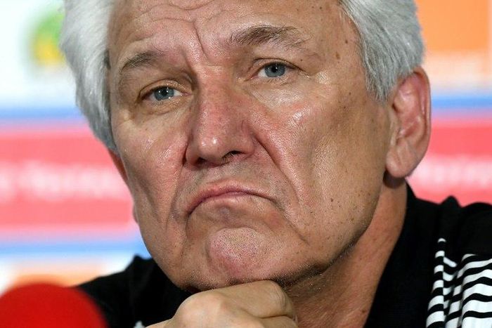 Tunisia's Polish coach Henryk Kasperczak giving a press conference in Libreville, Gabon on January 21, 2017 during the 2017 Africa Cup of Nations