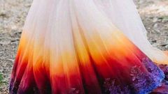 This Bride dyed her wedding dress impressively
