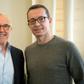 Olympique de Marseille's owner Frank McCourt (L) and Olympique de Marseille's President Jacques-Henri Eyraud on the eve of the French L1 football match Olympique de Marseille vs Paris Saint-Germain on February 25, 2017 in Marseille, southern France