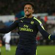 Arsenal's Alexis Sanchez celebrates scoring his team's fourth goal against Swansea on January 14, 2017