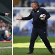 Leicester City's manager Craig Shakespeare (R) during a match against Everton at Goodison Park in Liverpool, on April 9, 2017 and Atletico Madrid's coach Diego during a match against Athletic Club Bilbao on January 22, 2017
