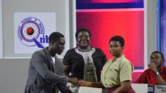 Salma Sumaila takes home $600 for picking the award for Most Outstanding Female Contestant