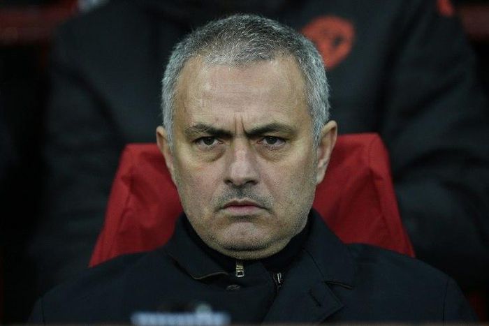 Manchester United's Portuguese manager Jose Mourinho watches ahead of the UEFA Europa League Round of 32 first-leg football match between Manchester United and Saint-Etienne on February 16, 2017