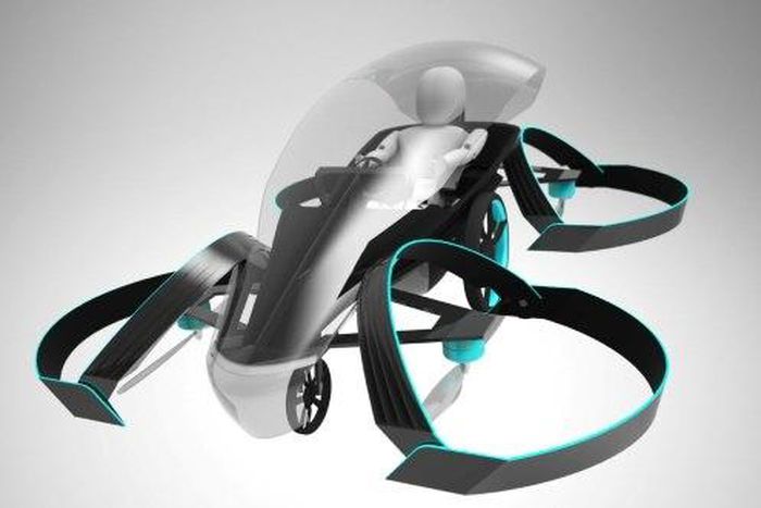 A computer-generated image released by CARTIVATOR Resource Management on May 15, 2017 shows the flying manned vehicle dubbed 'SkyDrive'