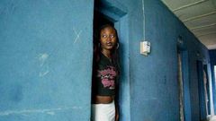 A prostitute in a brothel