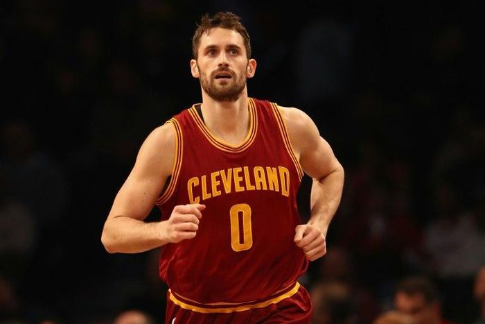 The Cleveland Cavaliers' Kevin Love is back in action after knee surgery in February