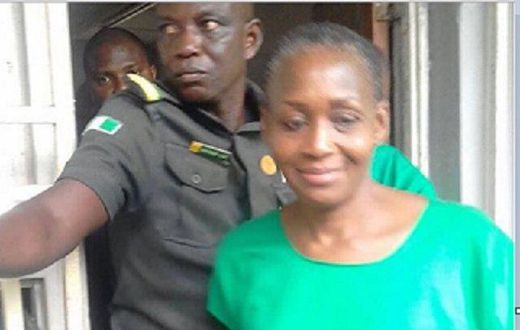 Kemi Olunloyo, seen in a prison uniform. was released on Monday, January 22, 2018.