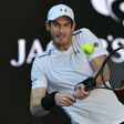 Britain's Andy Murray hits a return against Germany's Mischa Zverev during their men's singles match at the Australian Open in Melbourne on January 22, 2017
