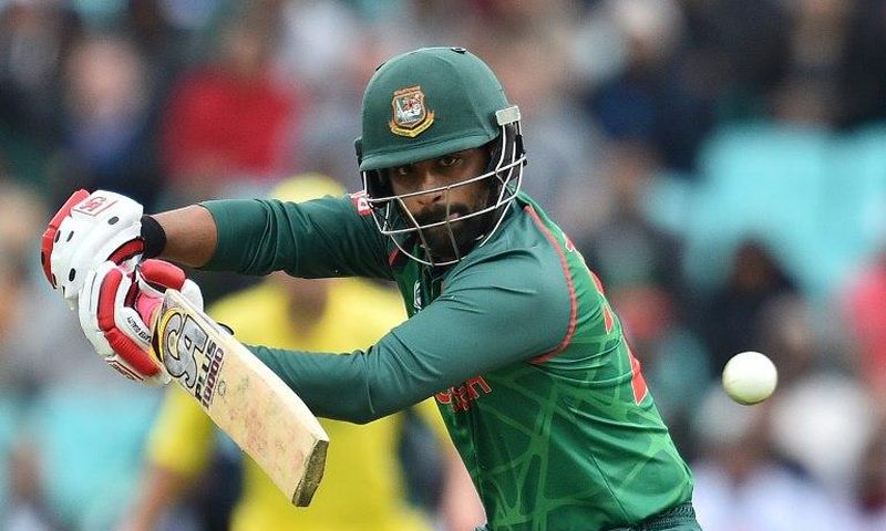 Bangladesh's Tamim Iqbal plays a shot on June 5, 2017